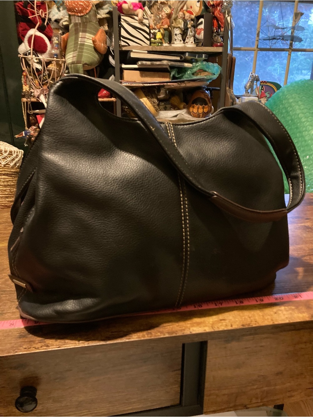 Nine West 3 compartment faux leather shoulder bag